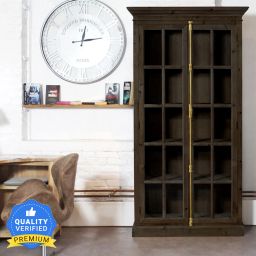 Solid Wood Close Book Shelf-image-57