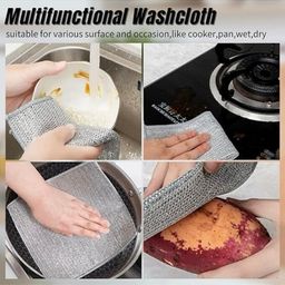 vrdh (Pack of 20) Dishwashing WIre Cloth/ Stainless Steel Scrub Pads 1.126 Stainless Steel Scrub-picture-27