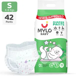 Baby Diaper Pants | Super Absorbent with Aloe Vera | Leak Proof | Anti Rash - S-36