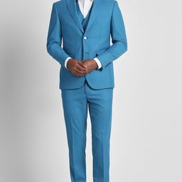peter england Men Single Breasted - 2 button Solid Suit-picture-19