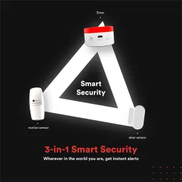 Zunpulse WiFi Smart Home Security System with 2m Range Motion Sensor and Loud Siren Wireless Sensor Security System image 3