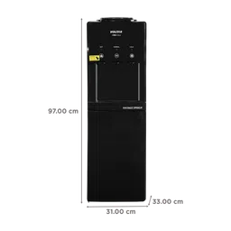 VOLTAS Minimagic Spring RV Plus Hot, Cold & Normal Top Load Water Dispenser with Cooling Cabinet (Black) image 2