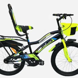 BENJO 20 INCH FLOURESCENT GREEN TYRE TUBE FOR AGE 5 TO 10 YEARS 90% ASSEMBLED 20 T (inch) Road Cycle-image-64