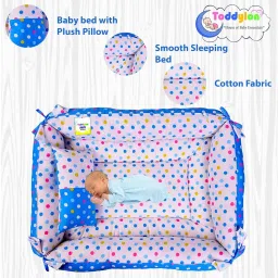 toddylon New Born Baby Luxury reversible Bedding Set With Mosquito Net And Pillow Standard Crib image 3