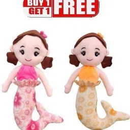 Super Soft Cute Combo Mermaid Doll Soft Stuffed Plush Toy - 35 cm-image-27