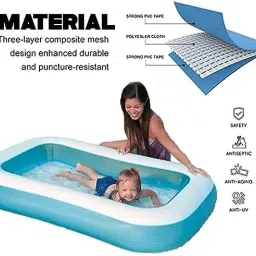 vwretails Rectangula Inflatable pool for fun and enjoyment Inflatable Swimming Pool image 3