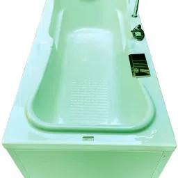 Rex 5.5 ft Acrylic Bathtub with Front Panel, Side Panel & Filler System - Green Free-standing Bathtub-image-98