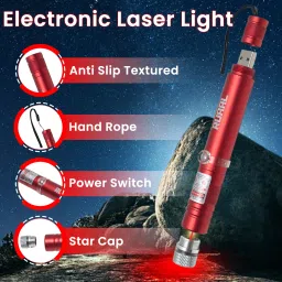 RUAAL Red Laser Pointer High Power| USB Rechargeable Laser Light Pen pointer 2500 m image 2