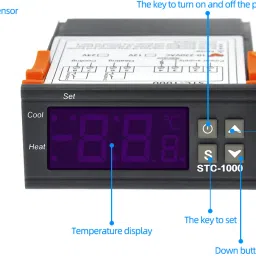 TM&W Heating Digital Temperature Controller for Incubator STC-1000 with Sensor Multipurpose Controller-42