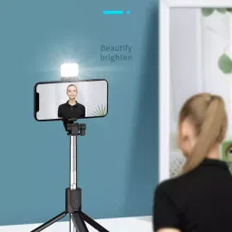 Techobucks Long Selfie Stick with Tripod Stand for Mobile Phone Multi-functional Bluetooth Tripod image 2