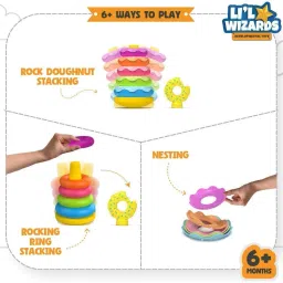 li'l wizards Stack & Nest Rocking Doughnut Ring Stacker image 4