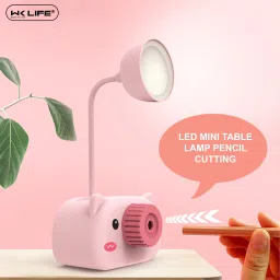 USB Rechargeable Table Desk Lamp Cute Cartoon Pen Holder with Pencil Sharpener Flexible Neck Eye-Caring Night Light Phone Stand for Office Home Bedroom School Students Study Reading Study Lamp-28