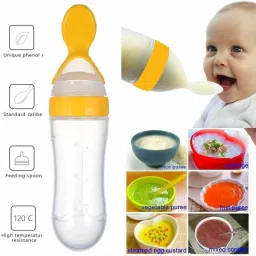 hikipo Presents High Quality Fruit Nibbler juicer Silicone Spoon Bottle with Teether Teether and Feeder image 2