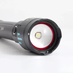 mz M242 (RECHARGEABLE LED METAL TORCH) Zoomable 200W with 5200mAh Battery & 5 Modes Torch image 2