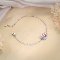 giva Sterling Silver Zircon Rhodium Bracelet-picture-0