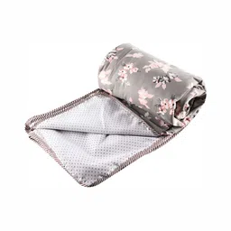 RF RELAXFEEL Grey & Pink Floral Cotton Heavy Winter 150 GSM Single Bed Dohar-image-80