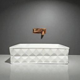 Premium Ceramic Washbasin With Waste Coupling & Pipe Set ) 19x13x5-White-Dimound Table Top Basin-image-32