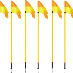 6 Pc Spring Corner flags Portable Soccer Flags Soccer Poles Y/O Two Piece Agility Pole-image-97
