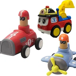 Unbreakable Four-Wheel Drive Friction Powered Diecast Toy Set-M66-10