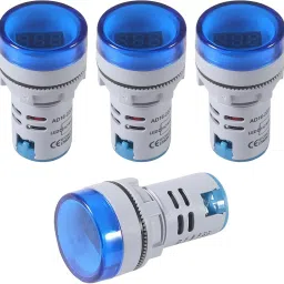 Zenitrain Round LED Voltage Meter Indicator,Digital LED Display Voltmeter 4PCS Wireless Sensor Security System-38