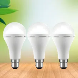 Emergency 15W Inverter LED Bulb with 1200mAh Rechargeable Battery Pack of 3 G123 4 hrs Bulb Emergency Light-image-76
