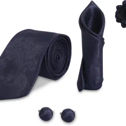 RANDOM STRIPE Silk Cufflink & Tie Pin Set image 2