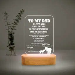 To My Dad Personalized Night Lamp with Cool White Light Gift for Dad Table Lamp-20