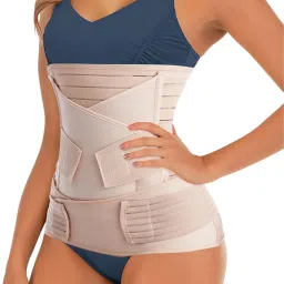 3 in 1 Postpartum Support Recovery Belly Wrap Waist Pelvis Belt Abdominal Belt-image-1