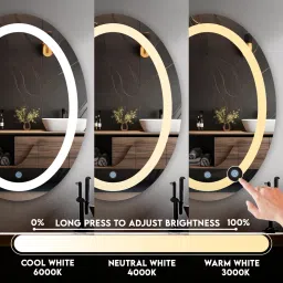 germa sanitarywares Edge Light LED Mirror with 3Lights Color Tone and Touch Sensor Bathroom Mirror image 4