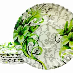 (SIZE- 6.3" INCH)FOWER Plate Saucers, Servicing Cookies, Snacks, Fruits, Coffee Quarter Plate-image-13