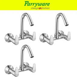 Uno Wall Mounted Sink mixer with Swivel Spout set of 3 pic 022 Wall Mounted Sink mixer with Swivel Spout Sink Mixer Faucet-30