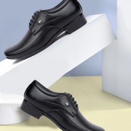 Lightweight | Comfortable | Trendy | Daily Wear | Synthetic Leather Lace Up Shoes For Men-image-39