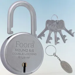 Round 65mm Lock with 5 Key, High-Security Lock and Key, Durable Padlock for Home Padlock-image-59