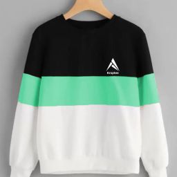 Women Colorblock Round Neck Cotton Blend Multicolor T-Shirt-image-86