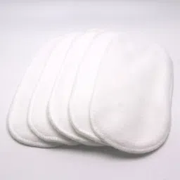 chhota packet 4 LAYER BAMBOO CHARCOAL CLOTH DIAPER INSERTS, LINERS, REUSABLE WASHABLE PADS WHITE (PACK OF 10) image 4