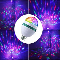 NEW ARRIVAL 360 Degree Rotating Crystal LED Bulb,LED Light, LED Disco Light for Party,Function,Diwali,Christmas Decoration, Single Disco Ball-10