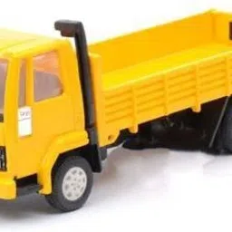 Cargo Truck Vehicles With Tail Gate Openable Pull Back Action Toy Pack 1-Yellow-image-16