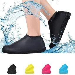 Reusable Rainproof/Non-Slip Resistant Silicon Waterproof Shoe Cover Silicone multicolor Flat Shoe Cover-image-17