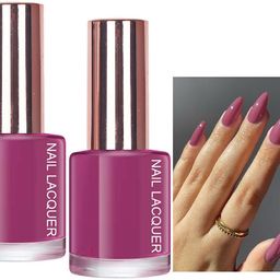 adjd Combo Shine & Breathable Nail Polish, Quick Dry Rose pink Rose pink-picture-35