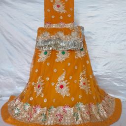 Embroidered Semi Stitched Rajasthani Poshak-image-78
