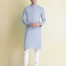 Men Embroidered Cotton Blend Straight Kurta-image-129