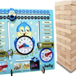 7-in-1 Wooden Clock with Mini Block Master-3