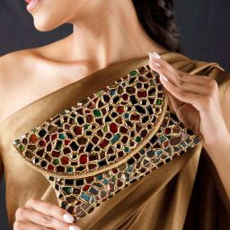 Casual, Formal, Party Gold Clutch-image-8