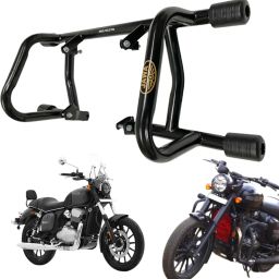 Bike Heavy Quality Metal Crash Guard 4 Slider Support for Jawa Yezdi Roadster-image-86