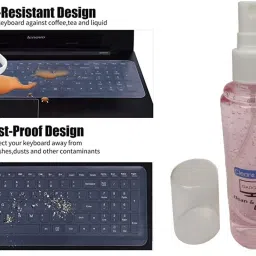ANJO 8 in 1 Combo 14 inch Laptop Screen Guard, Keyguard, Skin, Cleaner, LED & OTG Combo Set image 4