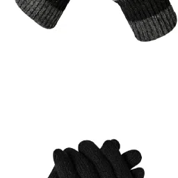 Striped, Self Design, Printed Winter Men Gloves-image-69