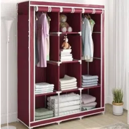 8 Shelves for Clothes Racks Fabric Almirah Non Rustable Iron Storage Unit Carbon Steel Collapsible Wardrobe-image-67