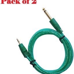 AUX Cable 3.5mm Stereo aux jack to 6.3mm p38/mono audio jack Single Angled, Single Angled TRS Patch Cable-image-53