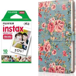 FUJIFILM Instax Mini 10x1 Sheets Instant Film with Blue Roses Album 96 Sheets Film Roll-picture-34