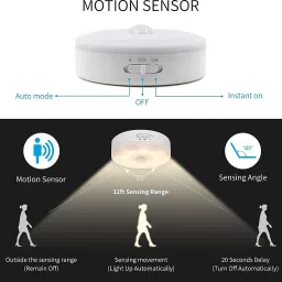 ONLINE SHOPY NX USB Rechargeable Operated LED Motion Sensor Wireless Wall Night Light Smart Sensor Light image 2